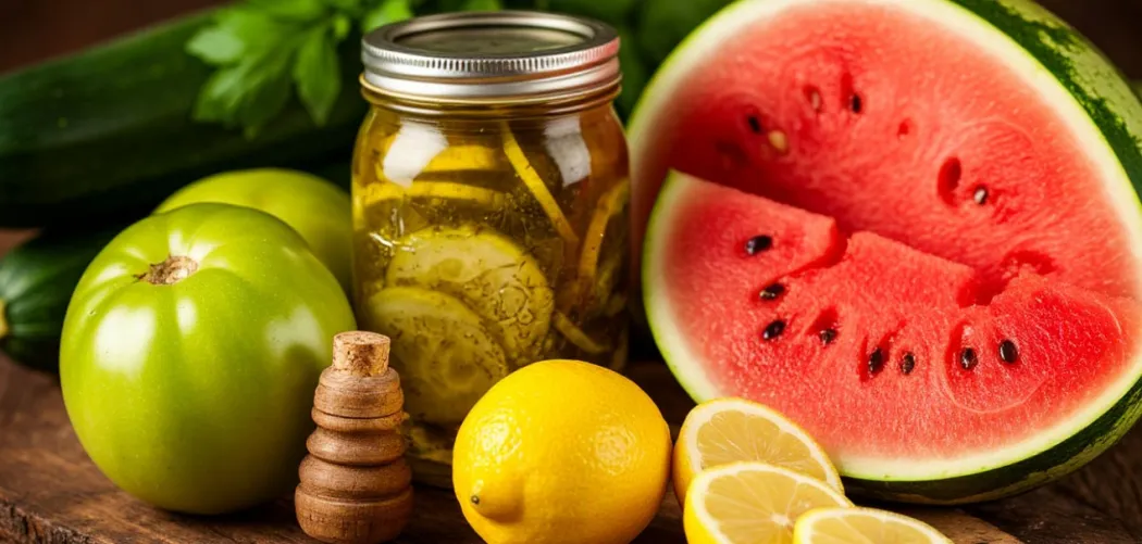 🍯 Необычные джемы: зелёный томат, кабачок с лимоном, арбузные корки