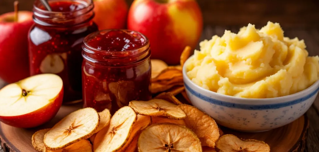 🍎 Яблоки: повидло, чипсы, сушёные дольки, пюре для детей
