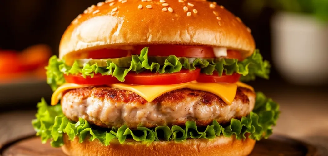 Бургер с куриной котлетой