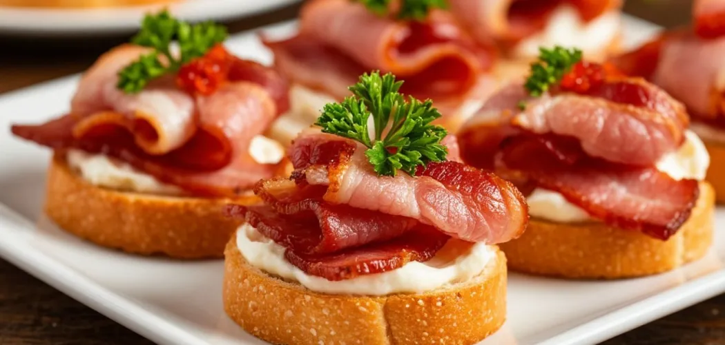  🥓 Канапе с беконом (Горячая закуска на шпажках)